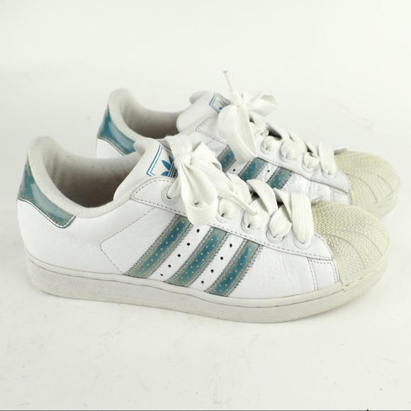 adidas Shoes - Adidas 723001 superstar white leather sneakers 9.5